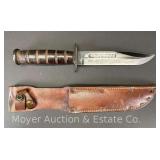 Camillus USN Mark 2 Fixed Blade Knife, with Sheath, 12" Long