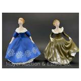 (2) Royal Doulton "Nina" and "Geraldine" Figures, 7.5"h