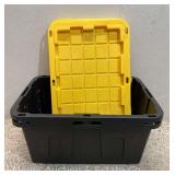 (2) Large HDX Totes with Lids, 30"x20"x14"