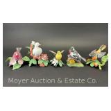 (5) Lenox Birds, 3"-5"h