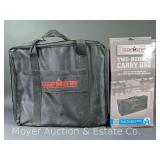 CampChef BBQ Box with Cover and Two-Burner Carry Bag