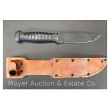 Colonial USN Fixed Blade Knife, Re-Issue, with Sheath, 10" Long