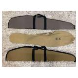 (3) Soft Gun Case, One Marked US