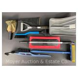 (3) Snow Brushes, Portable Snow Shovel, Etc.