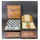 Group of Asst. Games, Slate Checkers, Dominos, Etc.
