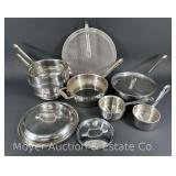Group of Asst. All-Clad Stainless Cookware, Pots, Extra Lids, Etc.