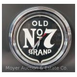 Old No. 7 Brand Neon Clock, Modern, 12.5"w