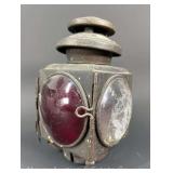 Antique Model T Driving Lamp, Missing One Lens, 9"h