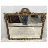 Gold Framed Wall Mirror, 33" x 36"