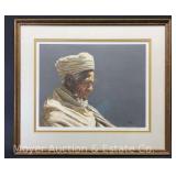Lunda Hoyle Gill "Gabra Man"Portrait Lithograph, No. 77/500, Framed, 22"x25.5"