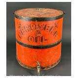 Antique Wooden 5 Gallon Impervious Safety Oil Kerosene Can, with Spigot, 13"h x 13.5"w