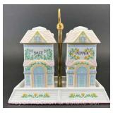 Lenox Village Salt and Pepper Set, 1990s, 5"h