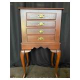 Leisters Furniture 4 Drawer Cherry Jewelry Armoire, 24”w x 44”h