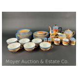 (36) Pieces of Hand-painted China, 2 Designs, Made in Japan
