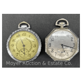 (2) Elgin Pocket Watches, Open Faces
