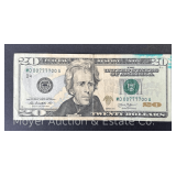 Fancy Serial Number $20 Bill, 2013 Series, Serial 00777700