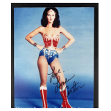 Lynda Carter Wonder Woman Signed Photo Plaque, 10.5'x8'