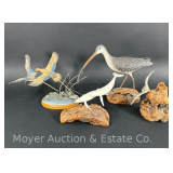 Group of Bird and Whale Sculptures, 6'-9'h