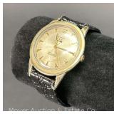 Benrus Men's Wristwatch, 25 Jewel Movement, 10k Gold Filled Case, Leather Band