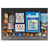 Group of Collectible Olympic Pins and Patches