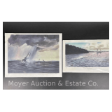 (2) Millard Wells Artist Proof Prints, Artist Signed, Unframed 12'x18' and 16'x21'