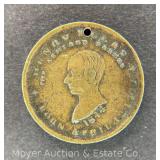 1844 Henry Clay Presidential Campaign Token, with Hole