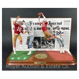 Danbury Mint 'The Catch' Football Diorama, 1981 Cowboys vs 49ers NFC Championship Game, 16.25'w