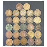 (27) Indian Head Pennies, All Post 1900