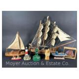 Group of Sailboat Models, Etc., 3'-19'h