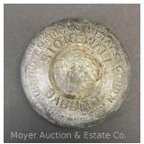 Vintage Stonewall Babbitt United American Metals Corp. Paperweight, Heavy, 3.75' w
