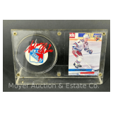 New York Rangers Adam Graves Autographed Puck, with Card