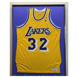 Framed Magic Johnson Lakers No. 32 Jersey, 33'x24'
