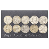 (10) Washington Silver Quarters