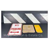 No Parking Sign, High Drive Sign and 2 Other Signs, All Aluminum