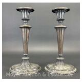 Pair of Sheffield Candlesticks, 9.5'h