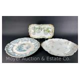 (3) Large China Serving Platers, 16'-20'w