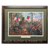 Civil War Lithograph Print: 'The 5th Texas' by Don Troiani, Signed/Numbered 380/500, Framed 31'x39'