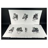 (14) Sherrie Engler Equestrian Prints, Unframed, 22'x15'