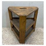 Wood Step Stool, 17.5'w x 14'd x 17'h