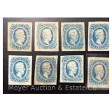 (8) Jefferson Davis Confederate States of America 10¢ Stamps