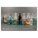Group of Advertising, Decorative, and Milk Bottles, 5'-9.5'h