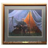 Civil War Lithograph Print: 'The Loneliness of Command' by Mort Kunstler, Framed 28'x32'