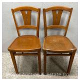 Pair of Astra Bentwood Furniture Co. Wood Chairs