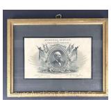 James A. Garfield Memorial Service Card, Framed 11'x14' Overall