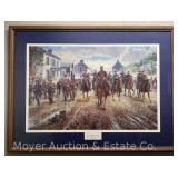 Civil War Lithograph Print: 'The Race Down Chester Street' by Mort Kunstler, Framed 28.5'x38'