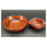 (2) Asian Dragon Bowls, 5.5'-7'w