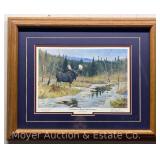 Les C. Kouba Artist Proof Lithograph 'November in Border Lake Country', Signed, Framed 17'x21'