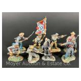 (8) Civil War Toy Soldiers by Conte, Plastic, 2'-4'h