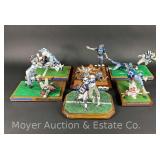 (6) Dallas Cowboys Versus Other Teams Football Figure Dioramas, Wood Basses, Figures Approx. 5'-7'h