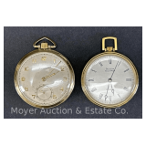 (2) Open Face Pocket Watches: Benrus and Bulova